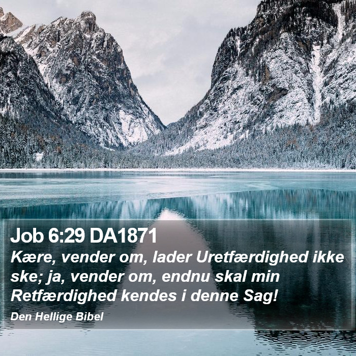 Job 6:29 DA1871 Bible Study