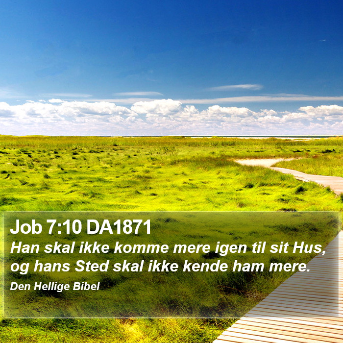 Job 7:10 DA1871 Bible Study