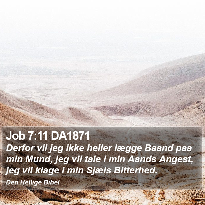 Job 7:11 DA1871 Bible Study