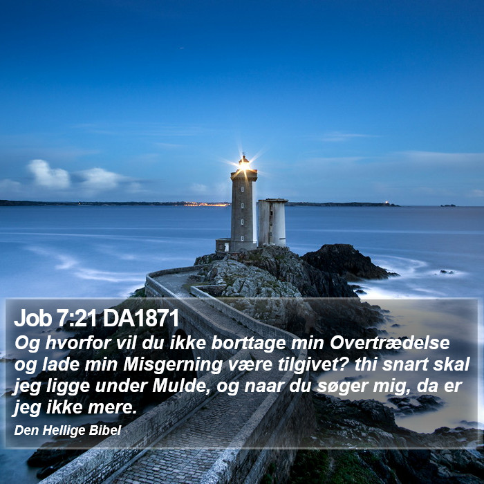 Job 7:21 DA1871 Bible Study