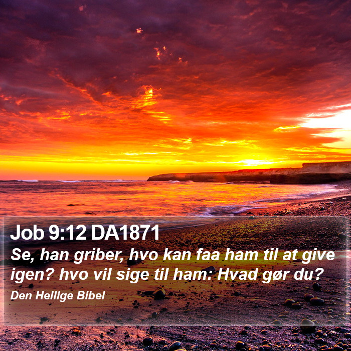 Job 9:12 DA1871 Bible Study