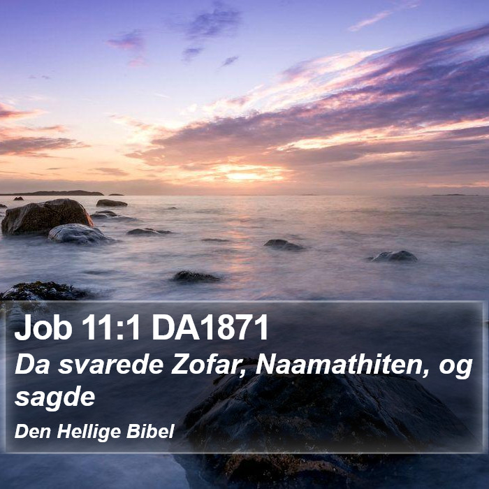 Job 11:1 DA1871 Bible Study