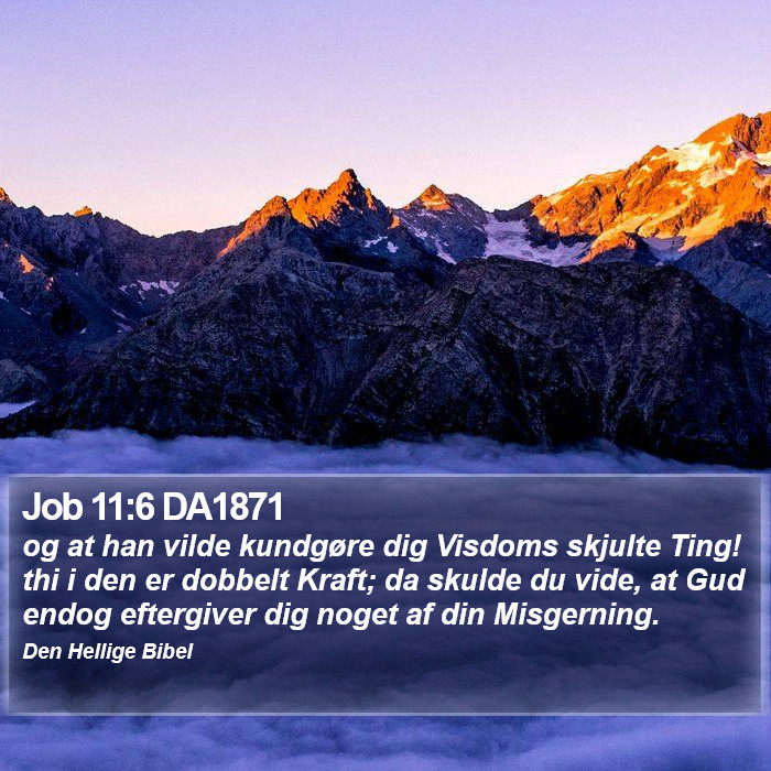 Job 11:6 DA1871 Bible Study