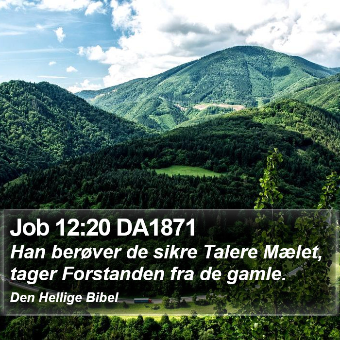 Job 12:20 DA1871 Bible Study