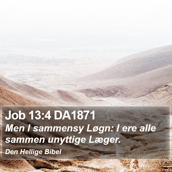 Job 13:4 DA1871 Bible Study