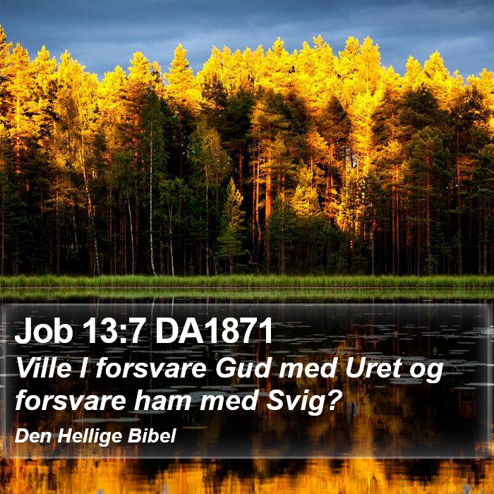 Job 13:7 DA1871 Bible Study