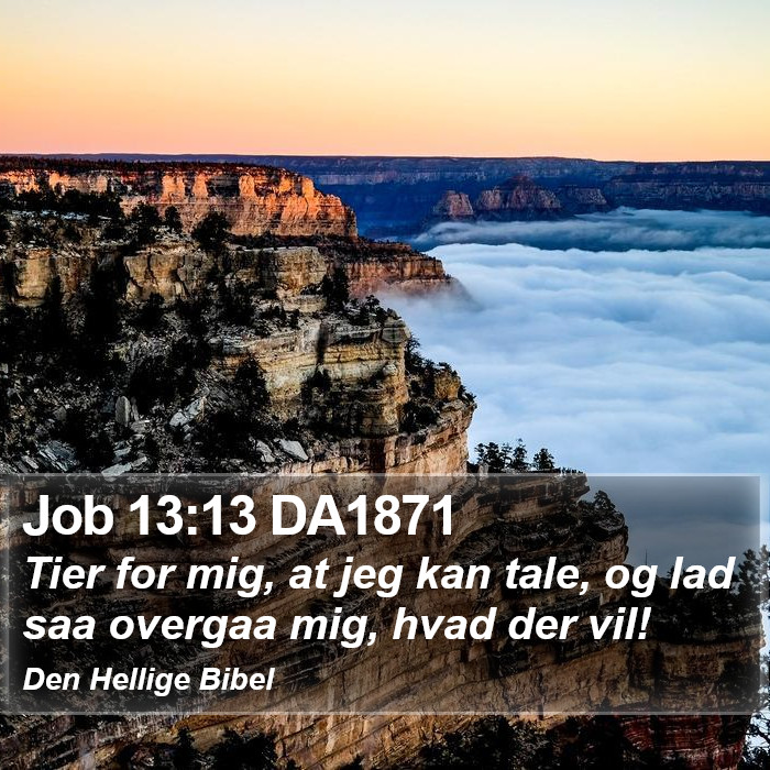 Job 13:13 DA1871 Bible Study