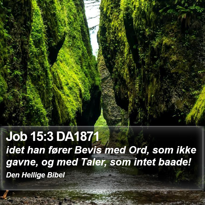 Job 15:3 DA1871 Bible Study