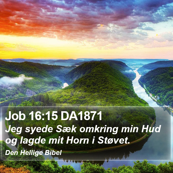 Job 16:15 DA1871 Bible Study