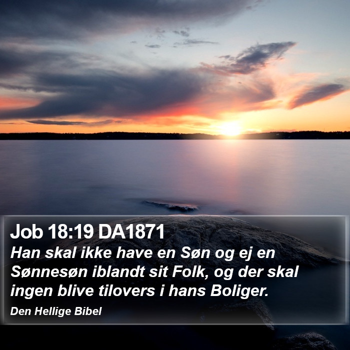 Job 18:19 DA1871 Bible Study