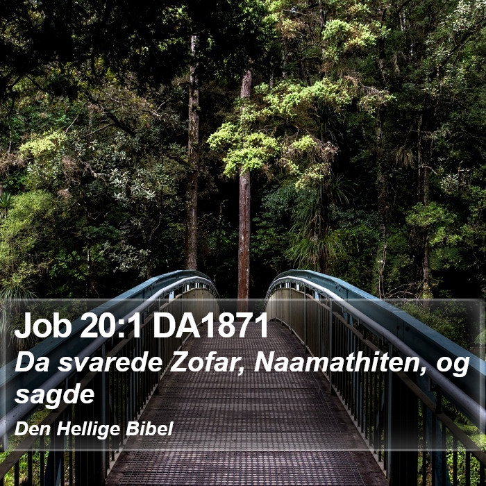 Job 20:1 DA1871 Bible Study