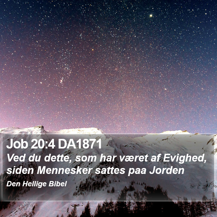 Job 20:4 DA1871 Bible Study