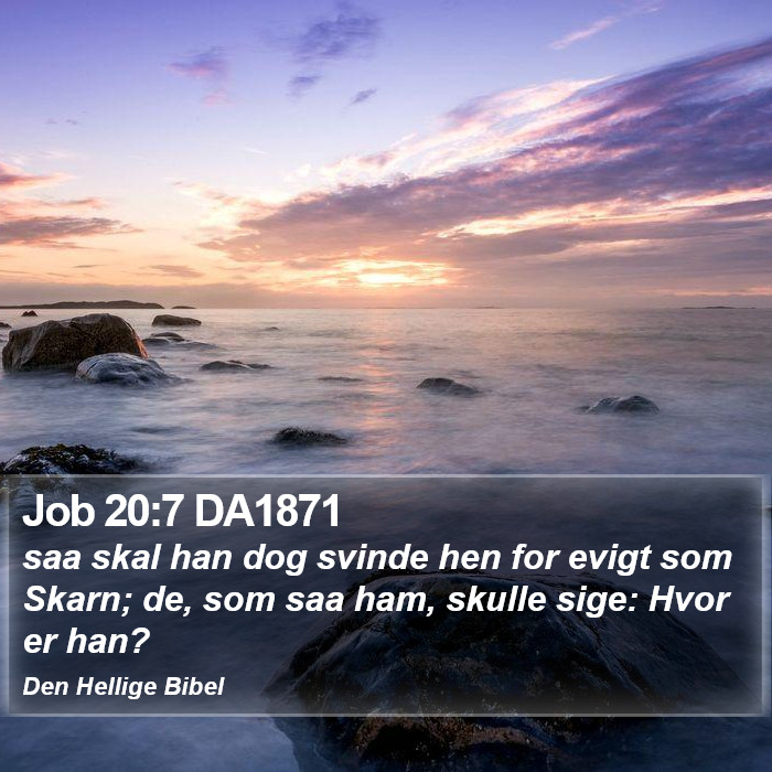 Job 20:7 DA1871 Bible Study