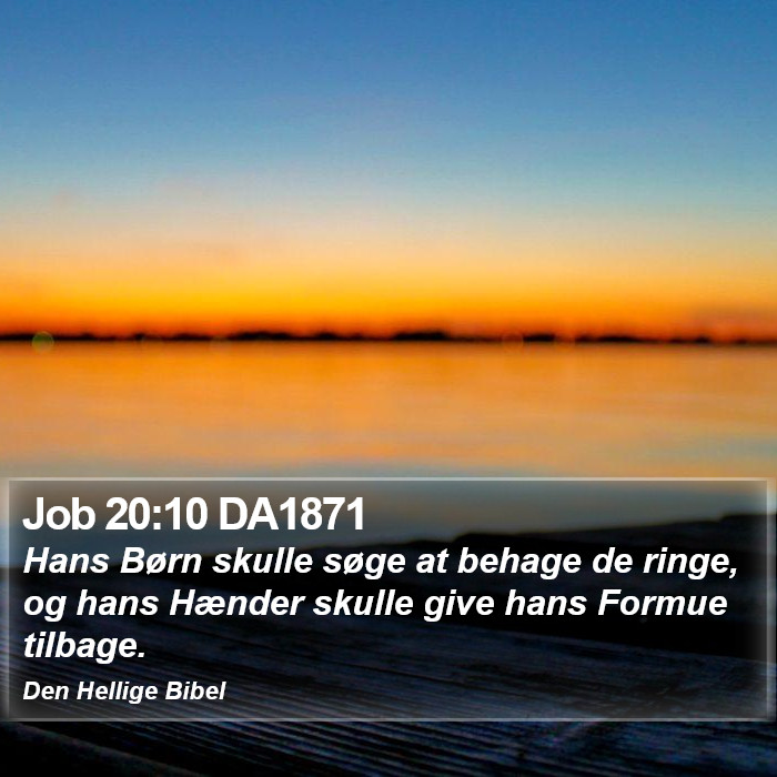 Job 20:10 DA1871 Bible Study