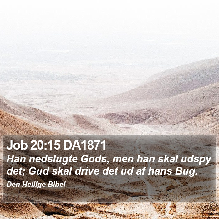 Job 20:15 DA1871 Bible Study