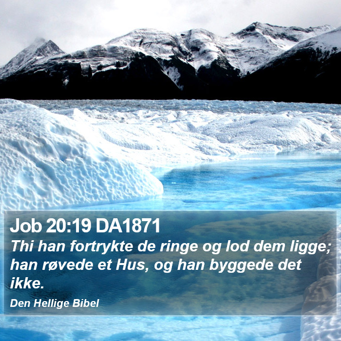 Job 20:19 DA1871 Bible Study