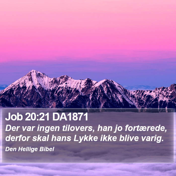 Job 20:21 DA1871 Bible Study