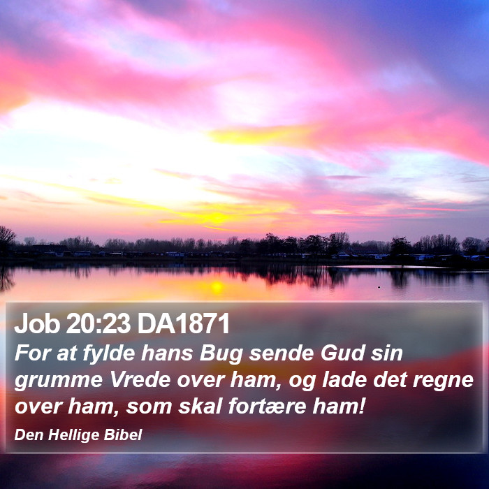 Job 20:23 DA1871 Bible Study