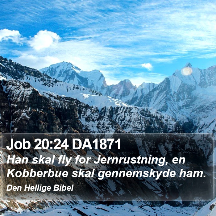 Job 20:24 DA1871 Bible Study