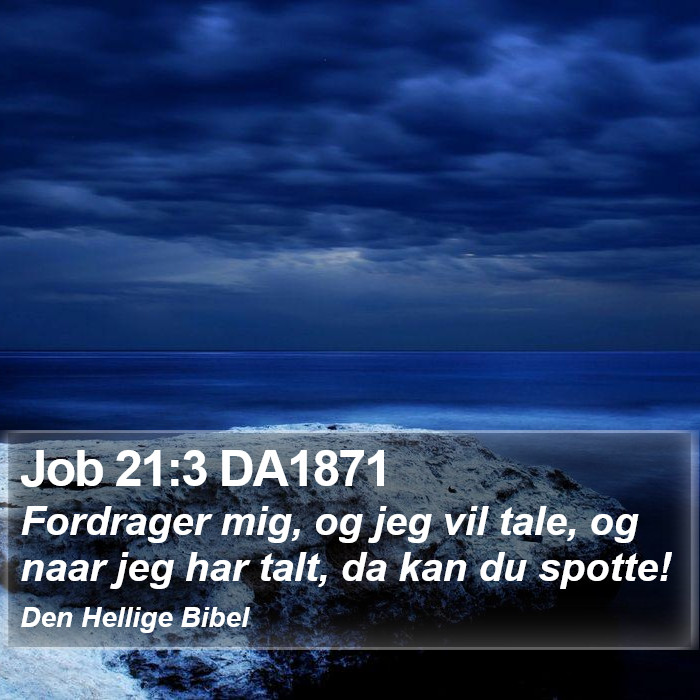 Job 21:3 DA1871 Bible Study
