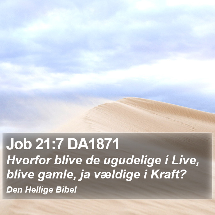 Job 21:7 DA1871 Bible Study
