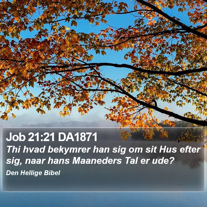 Job 21:21 DA1871 Bible Study