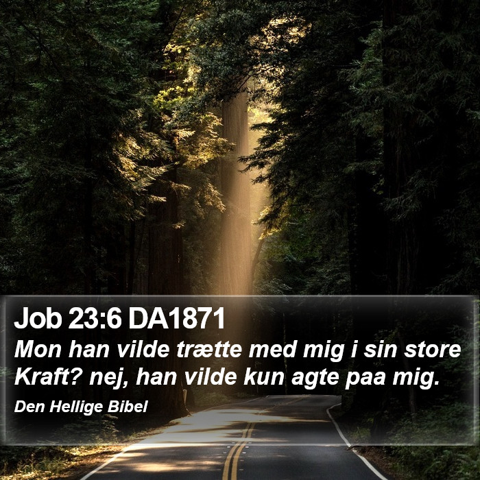 Job 23:6 DA1871 Bible Study