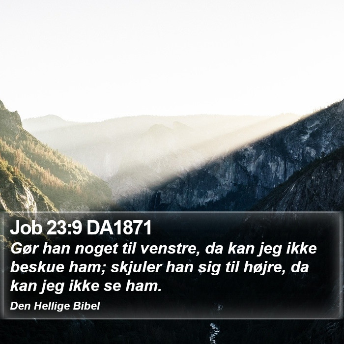 Job 23:9 DA1871 Bible Study