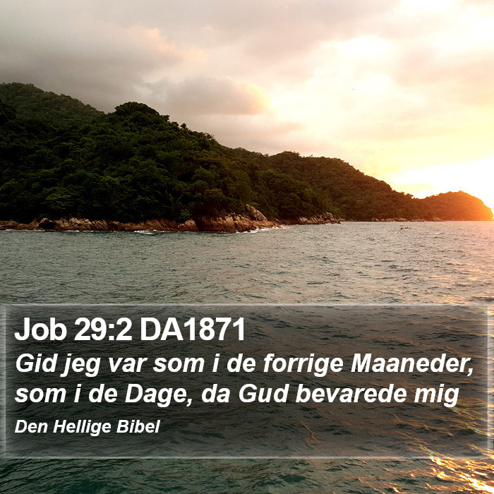 Job 29:2 DA1871 Bible Study