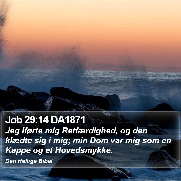 Job 29:14 DA1871 Bible Study