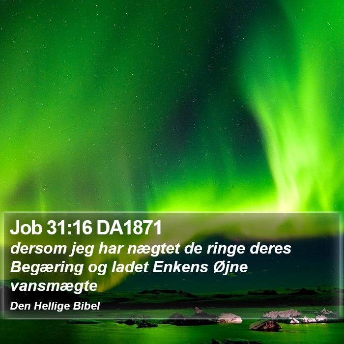 Job 31:16 DA1871 Bible Study