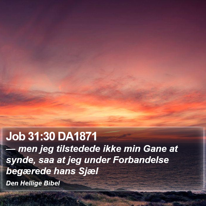 Job 31:30 DA1871 Bible Study