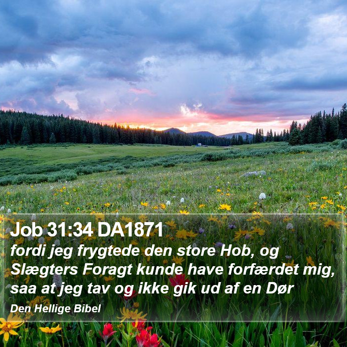 Job 31:34 DA1871 Bible Study