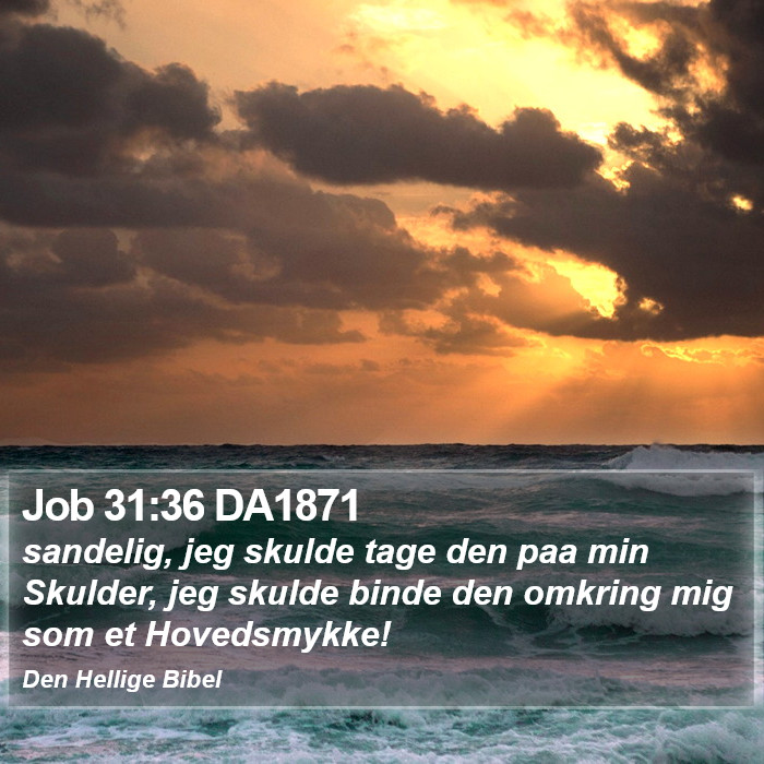 Job 31:36 DA1871 Bible Study