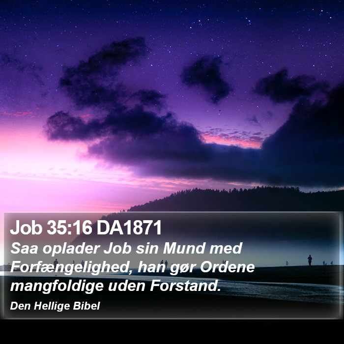 Job 35:16 DA1871 Bible Study