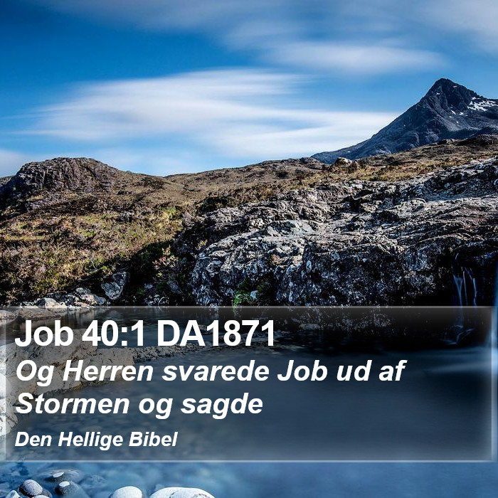 Job 40:1 DA1871 Bible Study