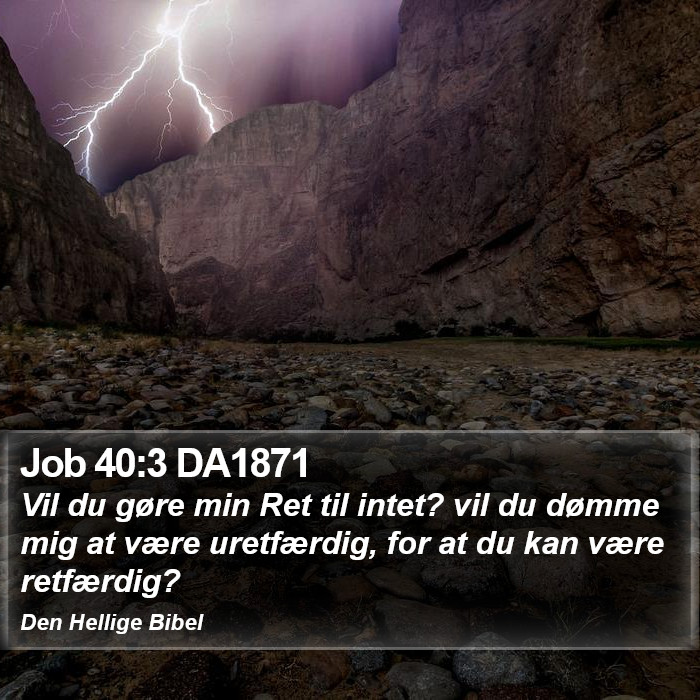 Job 40:3 DA1871 Bible Study