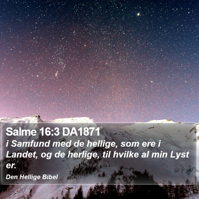 Salme 16:3 DA1871 Bible Study