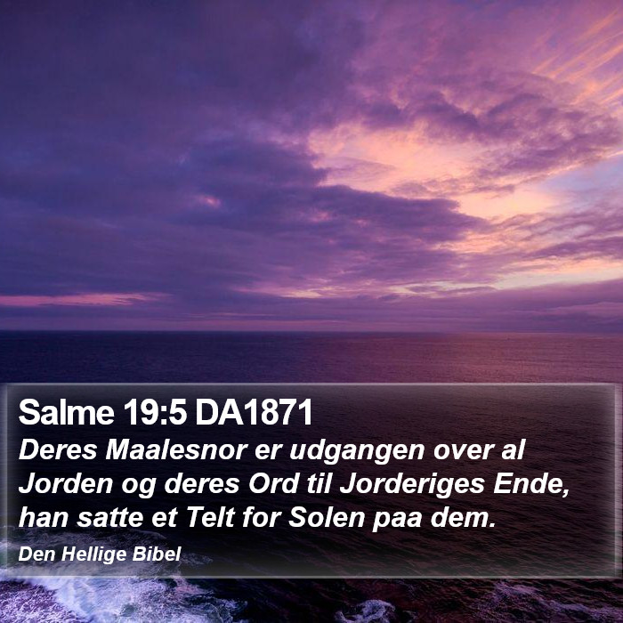 Salme 19:5 DA1871 Bible Study