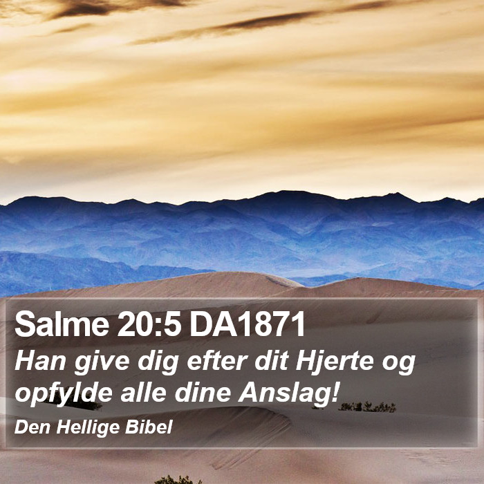 Salme 20:5 DA1871 Bible Study