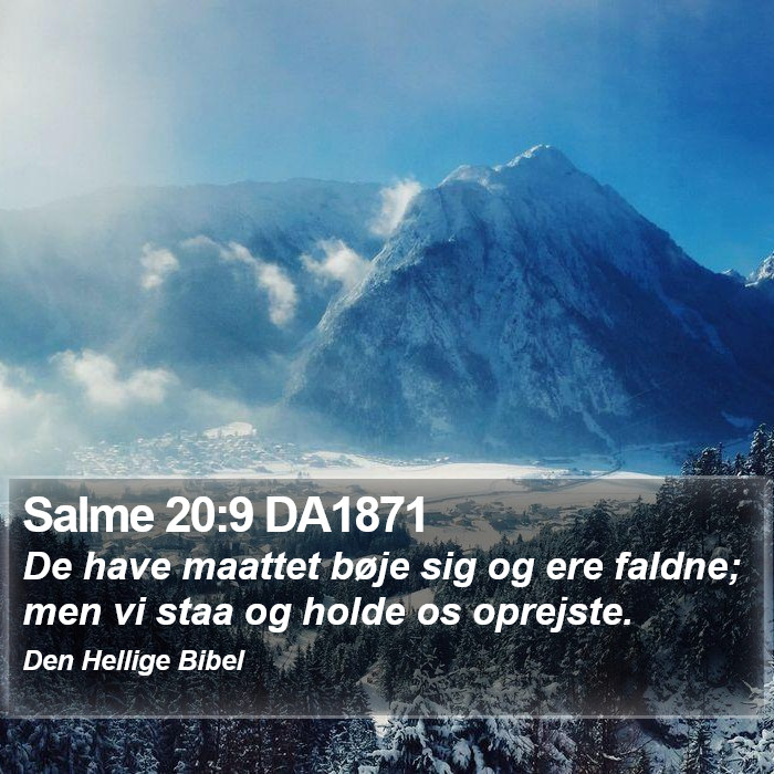 Salme 20:9 DA1871 Bible Study