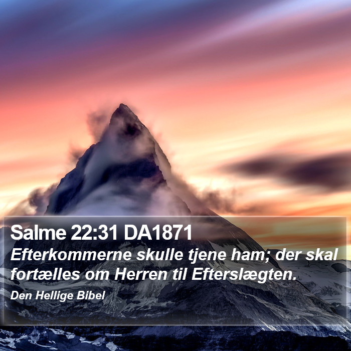 Salme 22:31 DA1871 Bible Study