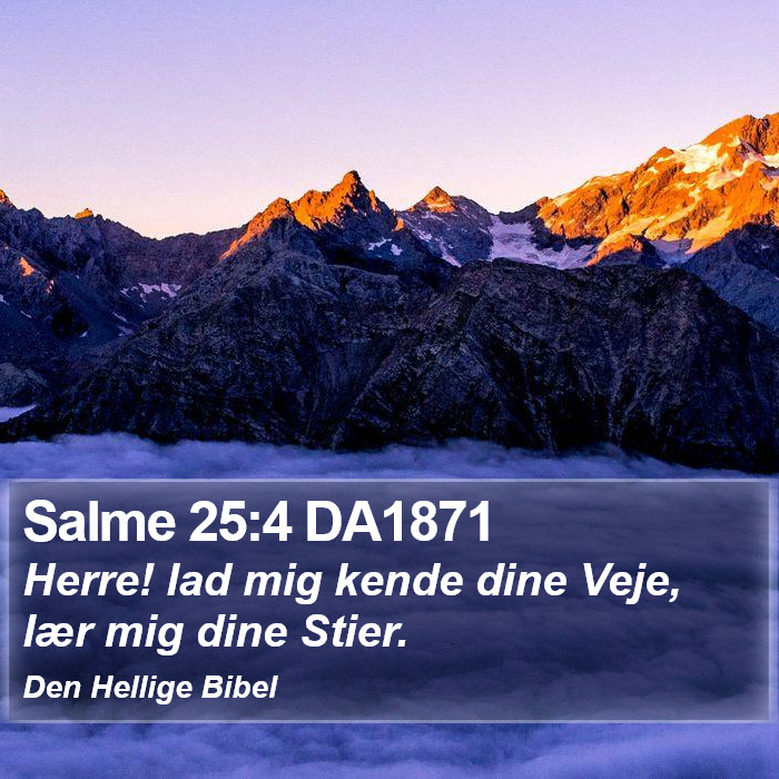 Salme 25:4 DA1871 Bible Study