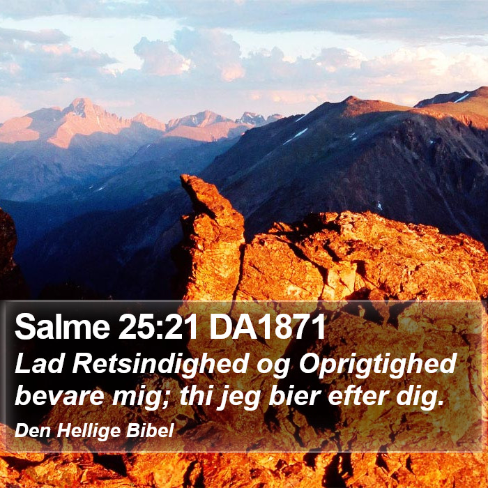 Salme 25:21 DA1871 Bible Study