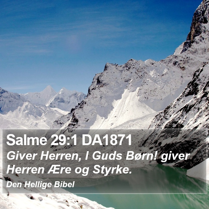 Salme 29:1 DA1871 Bible Study