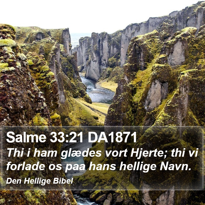 Salme 33:21 DA1871 Bible Study