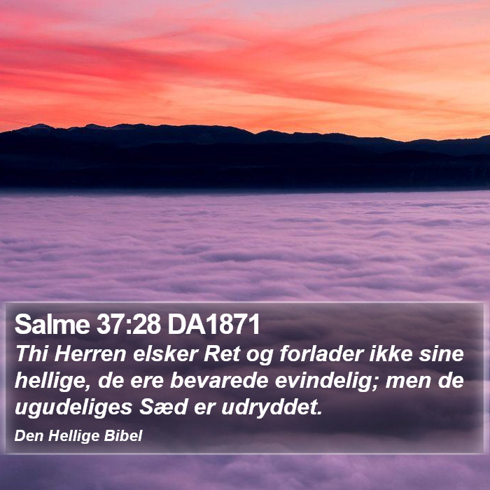 Salme 37:28 DA1871 Bible Study