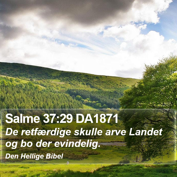 Salme 37:29 DA1871 Bible Study