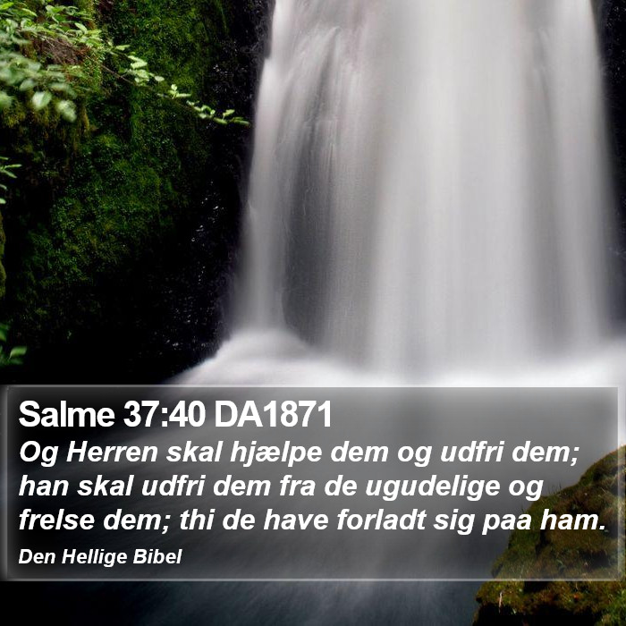 Salme 37:40 DA1871 Bible Study