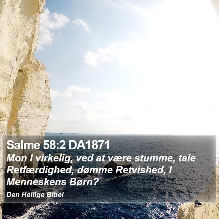 Salme 58:2 DA1871 Bible Study